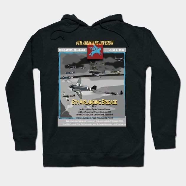 UK - c-47 6th AB dive--6TH AIRLANDING BDE--British  glider units1A Hoodie by twix123844